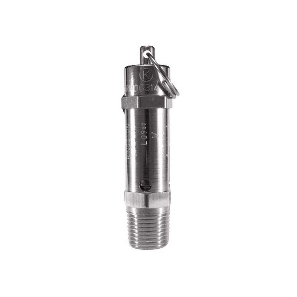 Kingston ASME Safety Relief Valve: 1/4" Inlet, 75 Max psi - 112CR-2-075