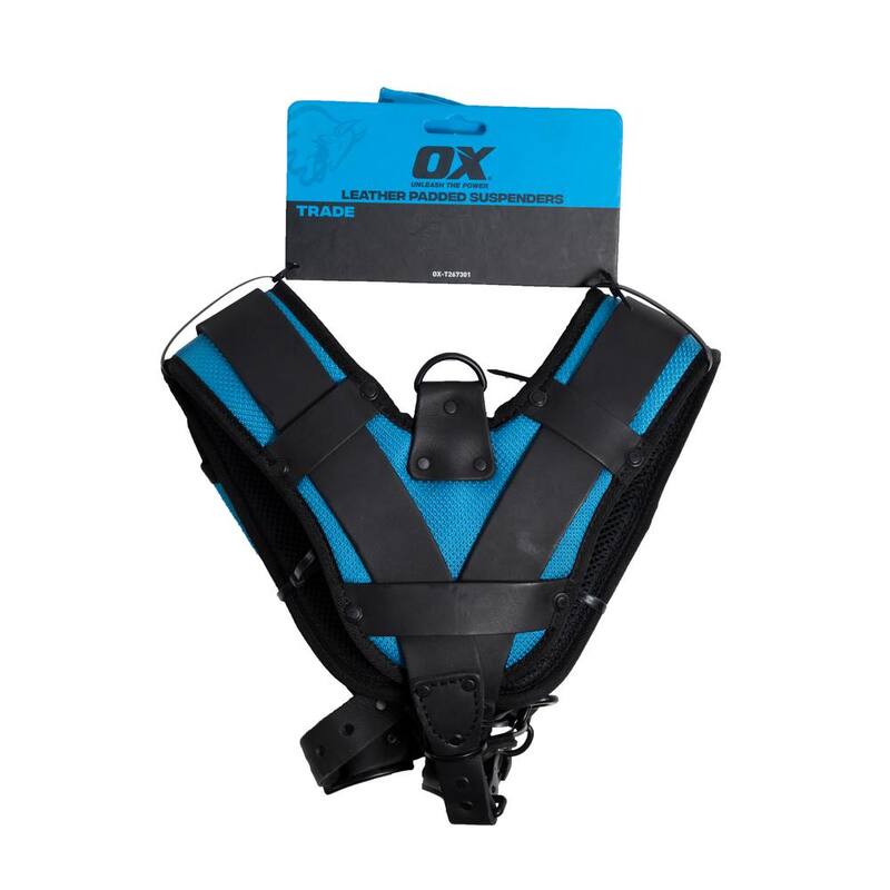 OX TOOLS OX Ultimate Leather & Nylon Tool Belt Suspenders w/Kevlar Reinforcement - OX-U268901