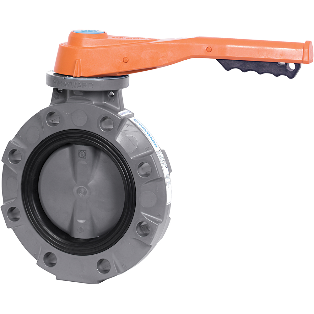 Hayward Flow Control Manual Butterfly Valve: 2-1/2" Pipe, Lever Handle - BYV11025A0ELI00