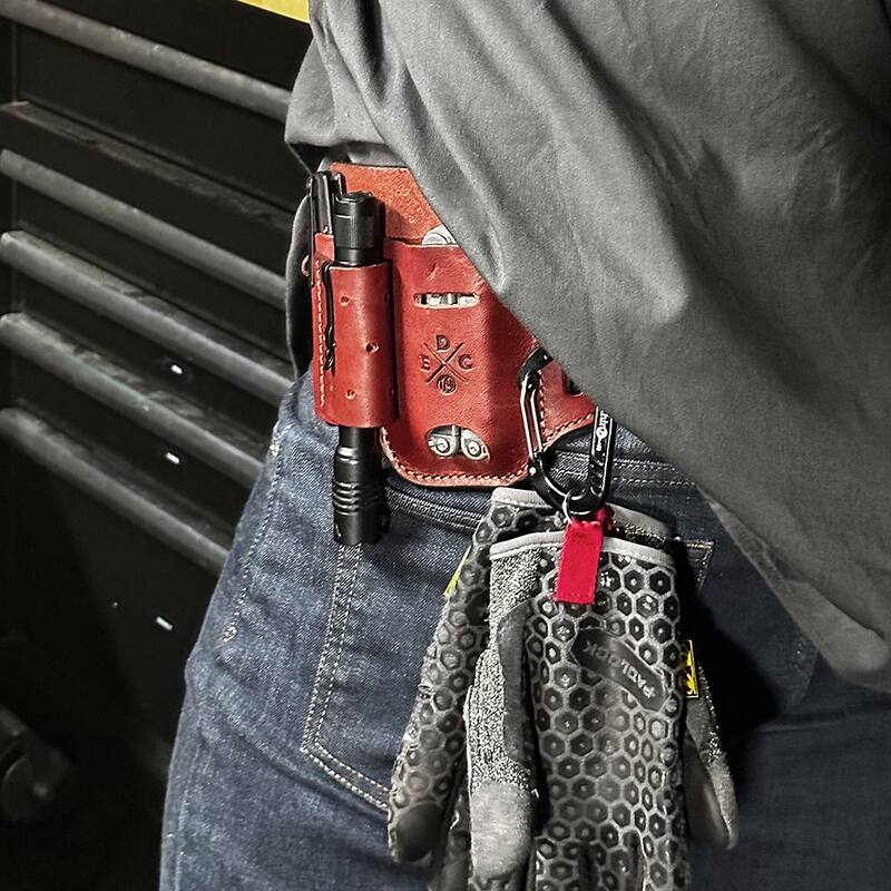 1791 EVERYDAY CARRY 1.5 in. Work Belt Size 46 Chestnut with Heavy-Duty Easy-Slide Large Flex EDC Tool Organizer - KITHDESLFCHN46