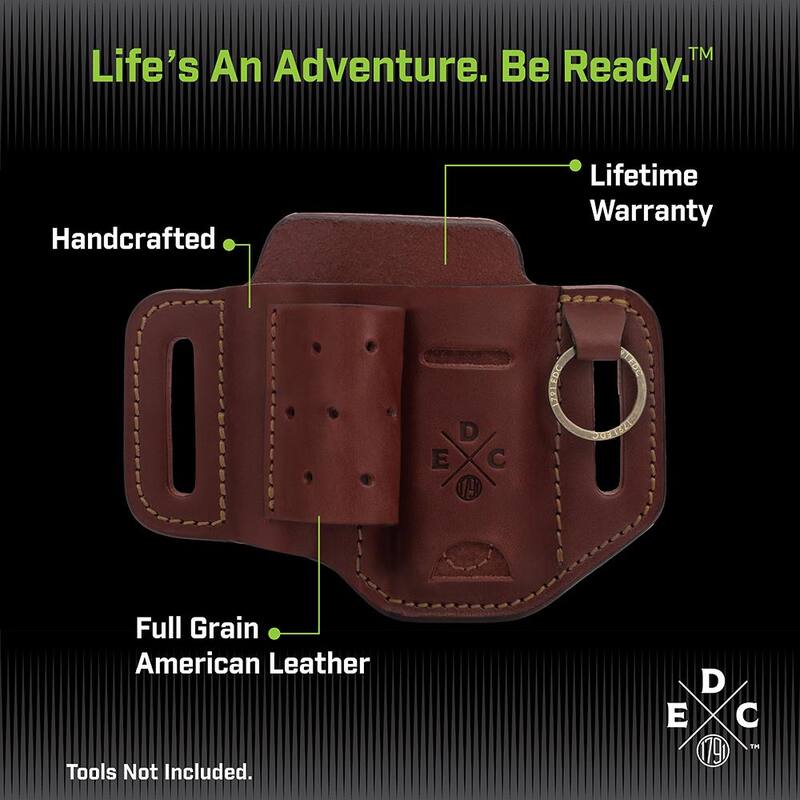 1791 EVERYDAY CARRY 1.5 in. Work Belt Size 46 Chestnut with Heavy-Duty Easy-Slide Large Flex EDC Tool Organizer - KITHDESLFCHN46