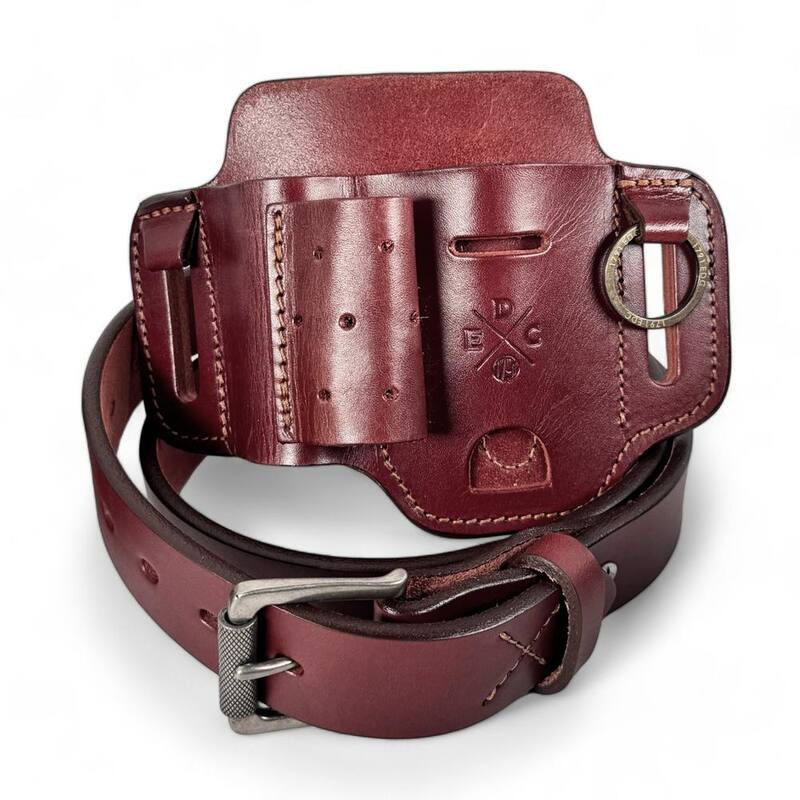 1791 EVERYDAY CARRY 1.5 in. Work Belt Size 46 Chestnut with Heavy-Duty Easy-Slide Large Flex EDC Tool Organizer - KITHDESLFCHN46