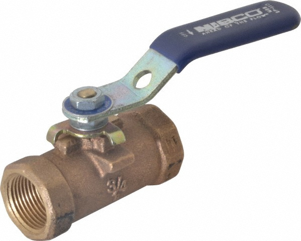 NIBCO Standard Manual Ball Valve: 3/4" Pipe, Reduced Port - NL940P8