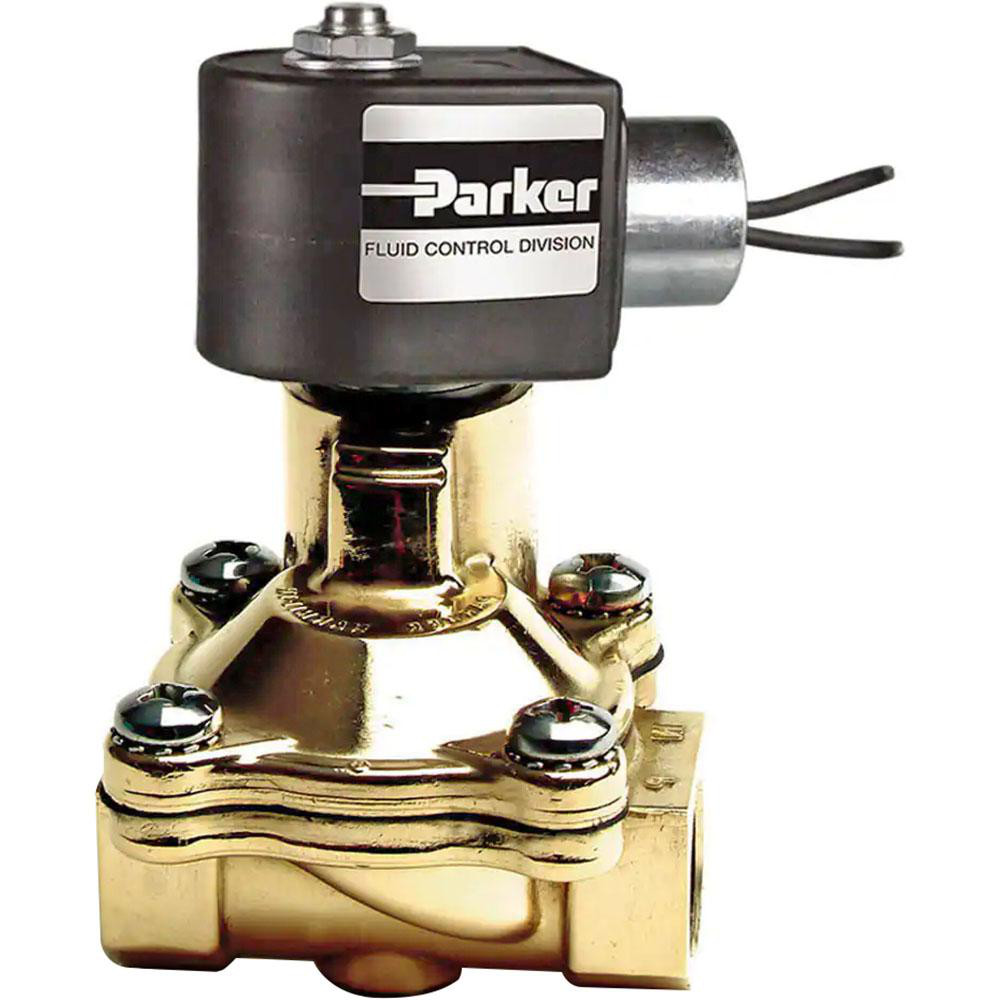 Parker Solenoid Valve: 2-Way & 2-Position, 3/8" Port - 23LC06TN7C7F
