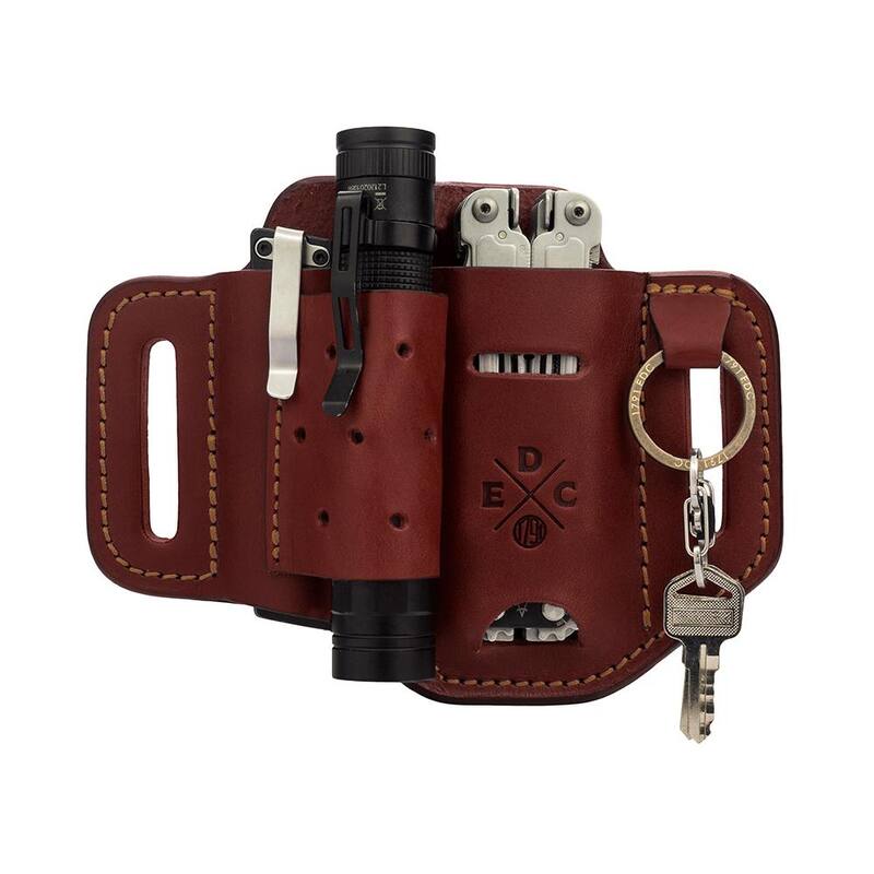 1791 EVERYDAY CARRY 1.5 in. Work Belt Size 32 Chestnut with Heavy-Duty Easy-Slide Large Flex EDC Tool Organizer - KITHDESLFCHN32