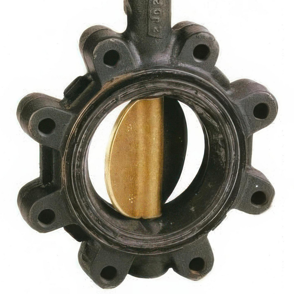 NIBCO Manual Lug Butterfly Valve: 5" Pipe, Bare Stem Handle - NLG190J