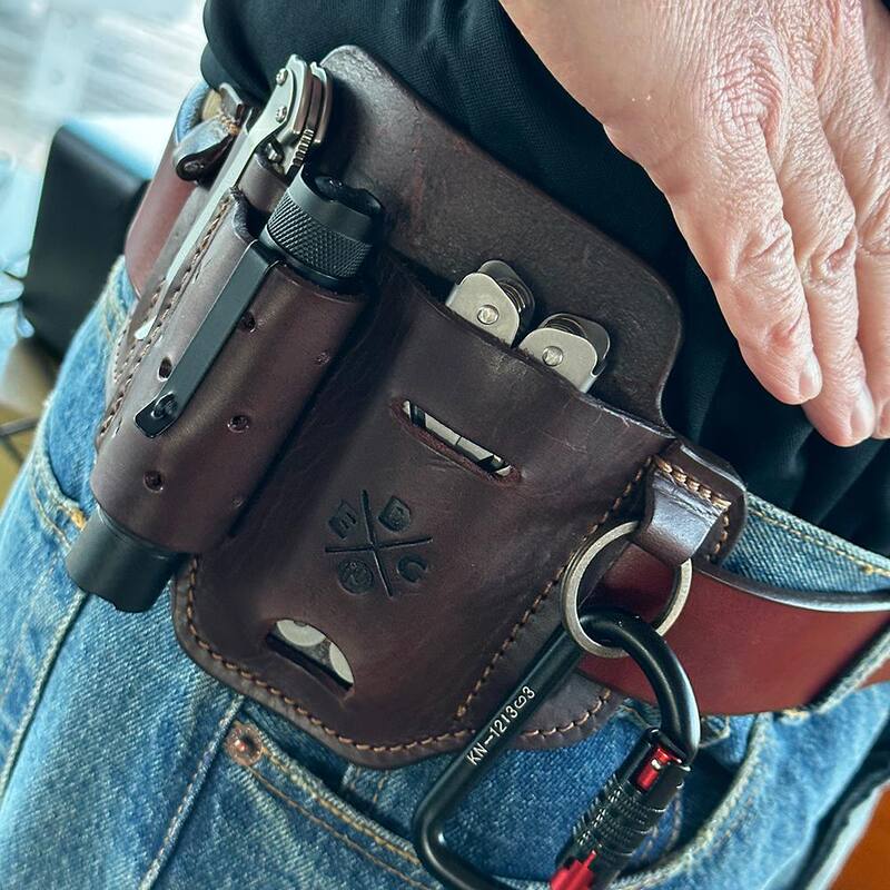 1791 EVERYDAY CARRY 1.5 in. Work Belt Size 42 Burgundy with Heavy-Duty Easy-Slide Large Flex EDC Tool Organizer - KITHDESLFBUR42