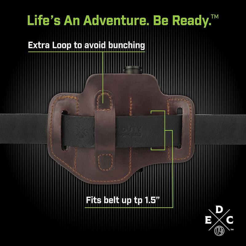 1791 EVERYDAY CARRY 1.5 in. Work Belt Size 36 Burgundy with Heavy-Duty Easy-Slide Large Flex EDC Tool Organizer - KITHDESLFBUR36