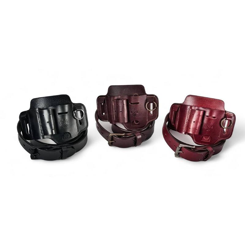 1791 EVERYDAY CARRY 1.5 in. Work Belt Size 36 Burgundy with Heavy-Duty Easy-Slide Large Flex EDC Tool Organizer - KITHDESLFBUR36
