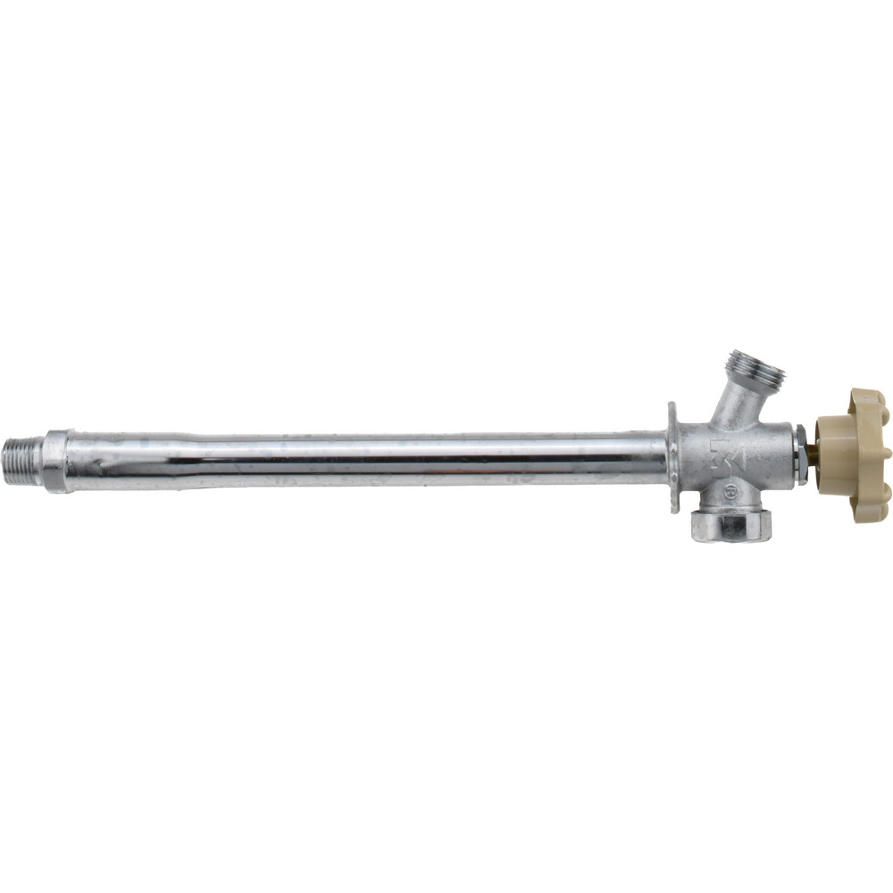 B&K Mueller 1/2" Pipe, 8" Long Shank, Chrome Plated Brass Antisiphon Frostfree Sillcock - 104-825HC