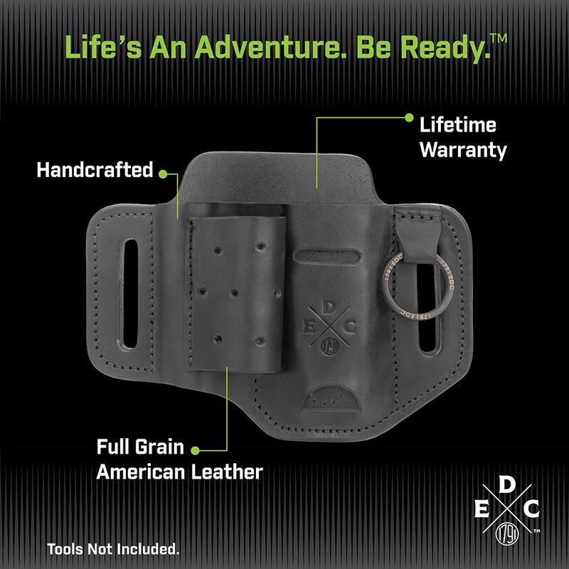 1791 EVERYDAY CARRY 1.5 in. Work Belt Size 34 Black with Heavy-Duty Easy-Slide Large Flex EDC Tool Organizer - KITHDESLFBLK34