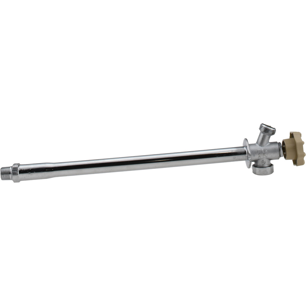 B&K Mueller 1/2" Pipe, 10" Long Shank, Chrome Plated Brass Antisiphon Frostfree Sillcock - 104-827HC