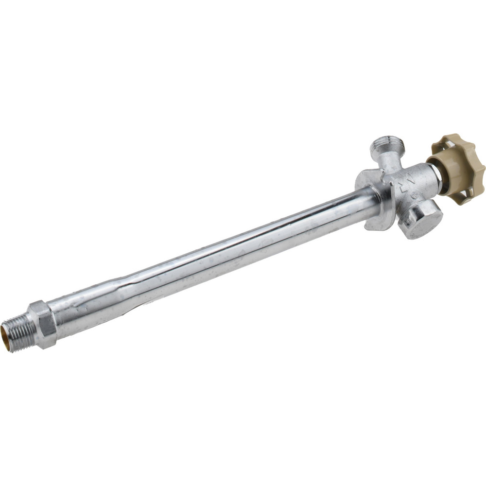 B&K Mueller 1/2" Pipe, 10" Long Shank, Chrome Plated Brass Antisiphon Frostfree Sillcock - 104-827HC