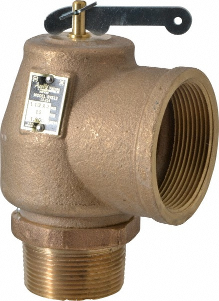 Midwest Control ASME Safety Relief Valve: 1-1/2" Inlet, 2,114 CFM, 125 Max psi - 6010HG-125