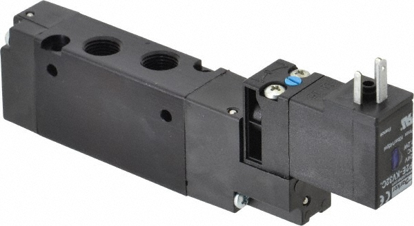 Parker Solenoid Valve: 2-Way, 1/4" Port, NPT - 04F25C2122CAF