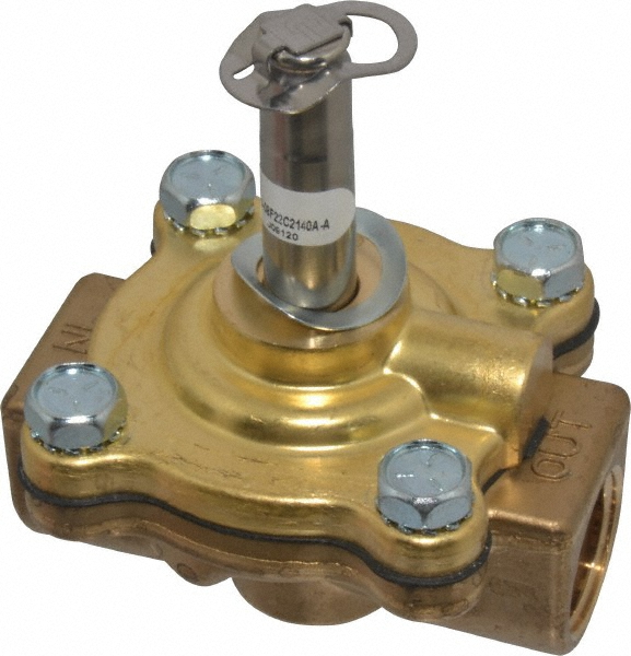 Parker Solenoid Valve: 2-Way, 1/4" Port, NPT - 04F25C2122CAF