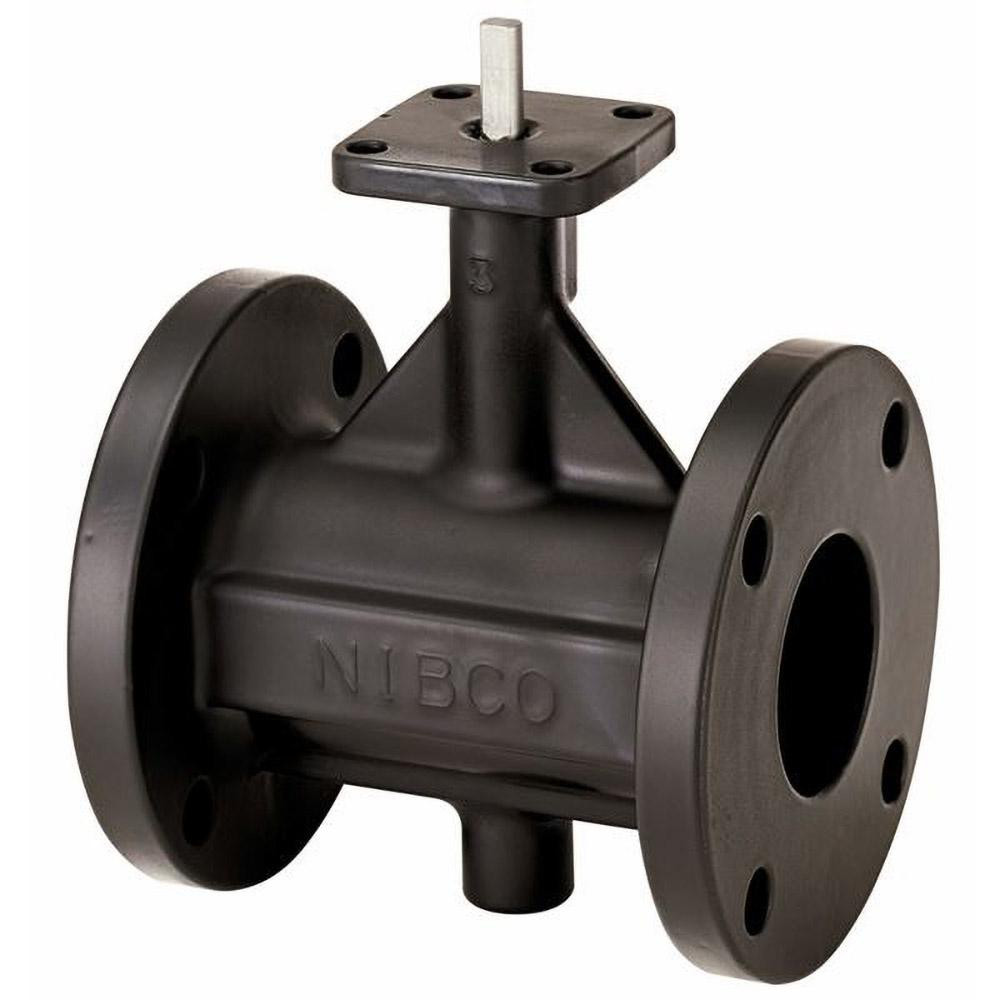 NIBCO Manual Flanged Butterfly Valve: 6" Pipe, Bare Stem Handle - NLFR00K