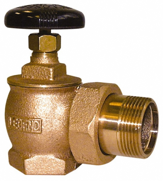 Legend Valve 2" Pipe, 60 psi WOG Rating, FNPT x Male Union End Connections, Handwheel Steam Angle Radiator Valve - 110-108