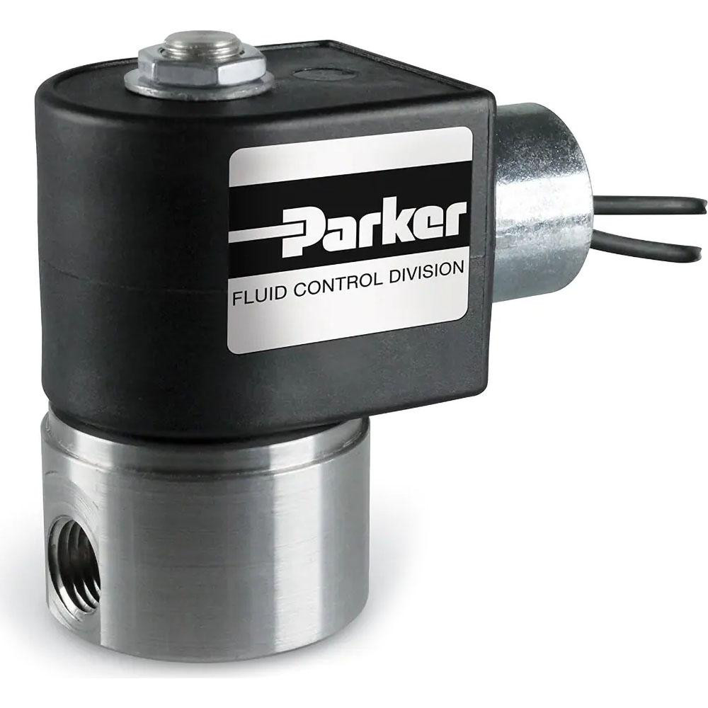 Parker Solenoid Valve: 1/8" Port, NPT - 20CC02LV4C4B