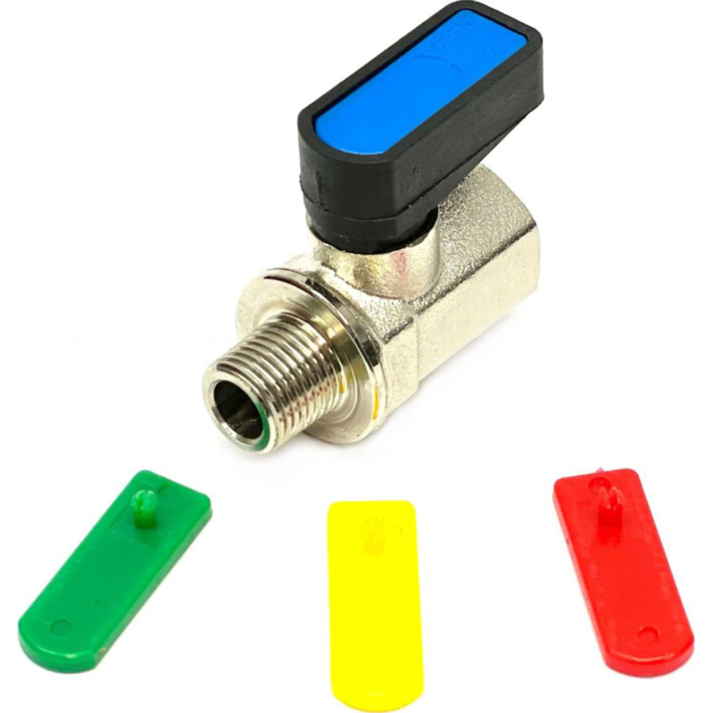 Midwest Control Miniature Manual Ball Valve: 1/4" Pipe, Full Port, Brass - MVFP-25MHS