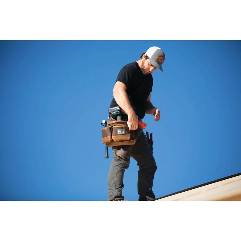 Weaver Tool Gear Roofer Pro Brown Leather Waist Tool Belt - 85252-45-01