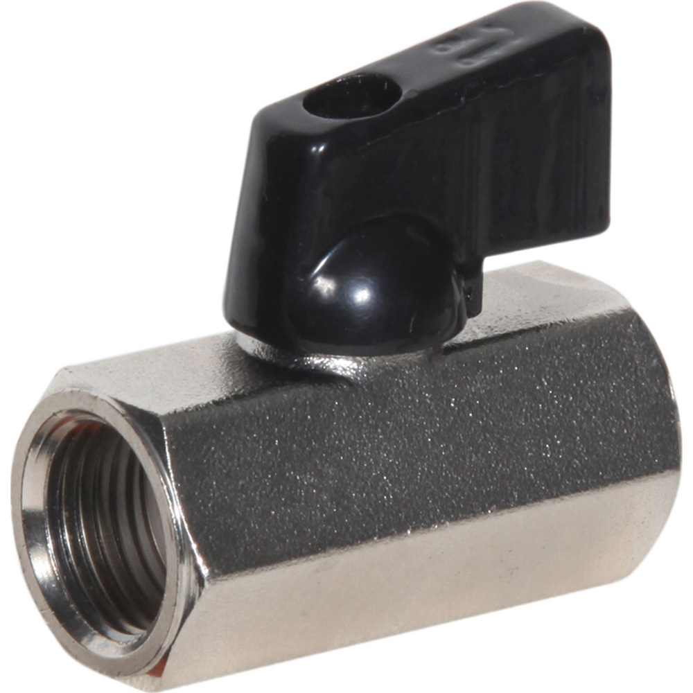 Midwest Control Miniature Manual Ball Valve: 3/8" Pipe, Full Port, Brass - CBV-38NL