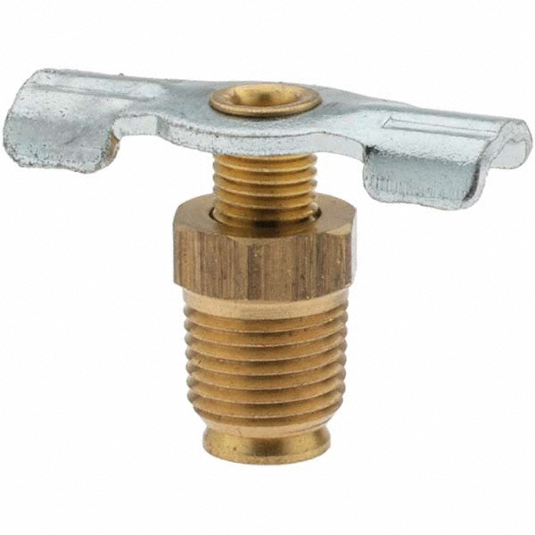 ANDERSON METALS 1/8" Pipe, External Seat Drain Cock & Shutoff Valve - 1043