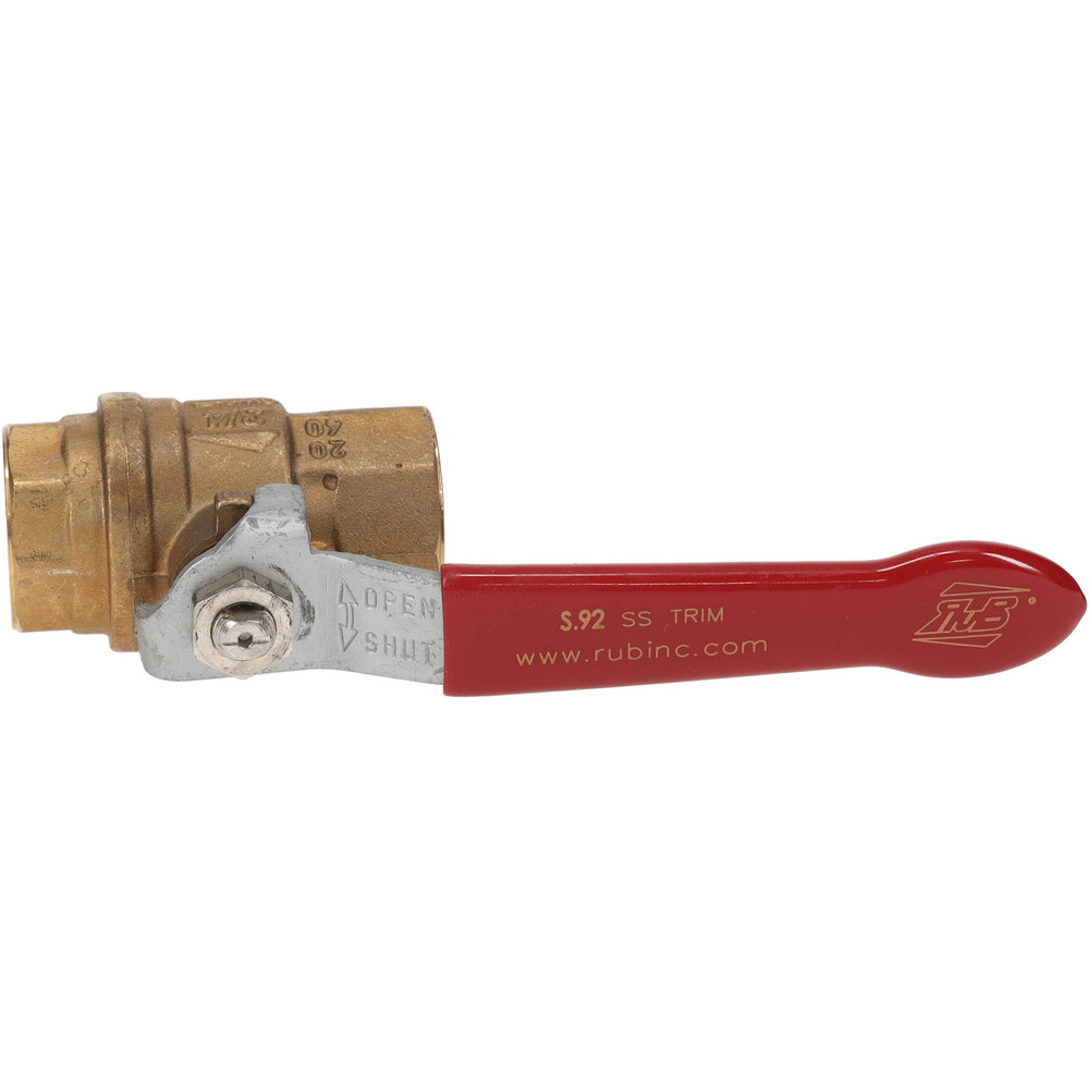 Value Collection 1-Way Manual Ball Valve: 3/4" Pipe, Full Port - S92E48R