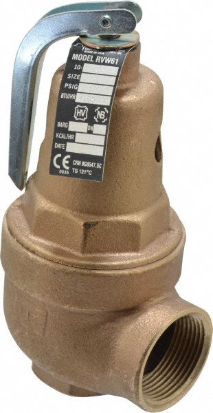 Conbraco ASME Section IV Safety Relief Valve: 1" Inlet, 15 Max psi - 10-615-01