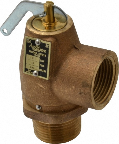 Conbraco ASME Section IV Safety Relief Valve: 1" Inlet, 15 Max psi - 10-615-01