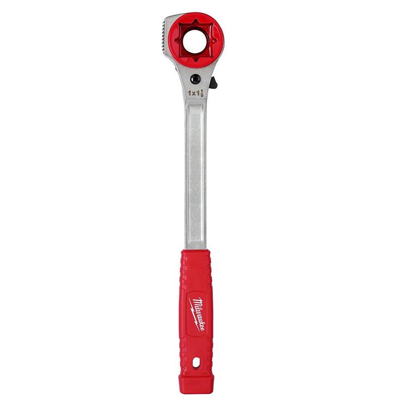 Milwaukee Lineman's Compact Aerial Tool Apron with Lineman's High Leverage Ratcheting Wrench with Milled Strike Face (2-Piece) - 48-22-8291-48-22-9213M