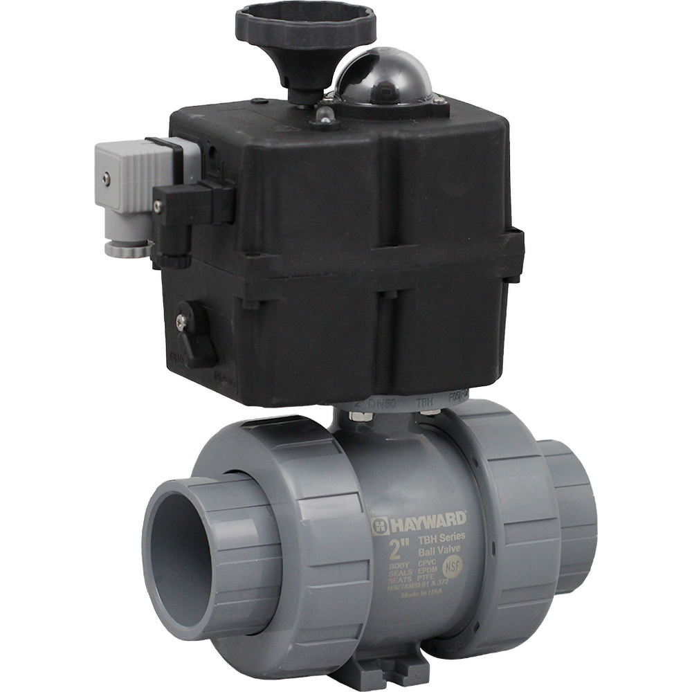 Asahi Motorized Automatic Ball Valve: 1-1/2" Pipe, Chlorinated polyvinyl chloride - 2927015