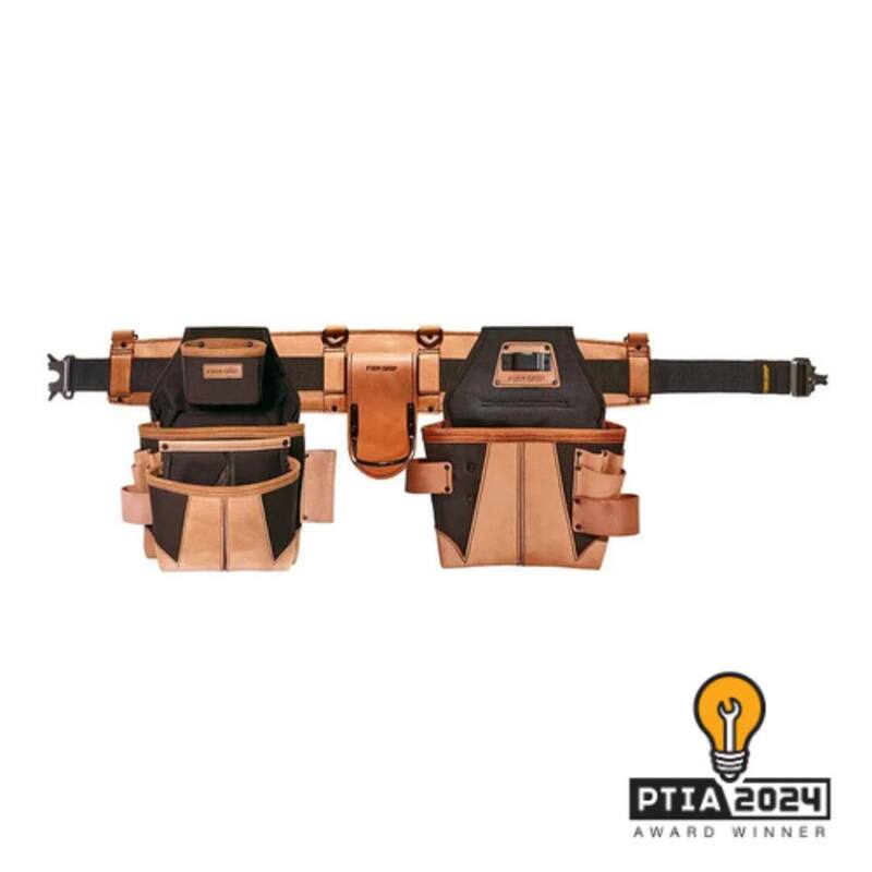 FIRM GRIP Build-A-Rig Hybrid Leather/Nylon Carpenter Tool Rig - Size Large/Extra Large - FG-50889-GHS