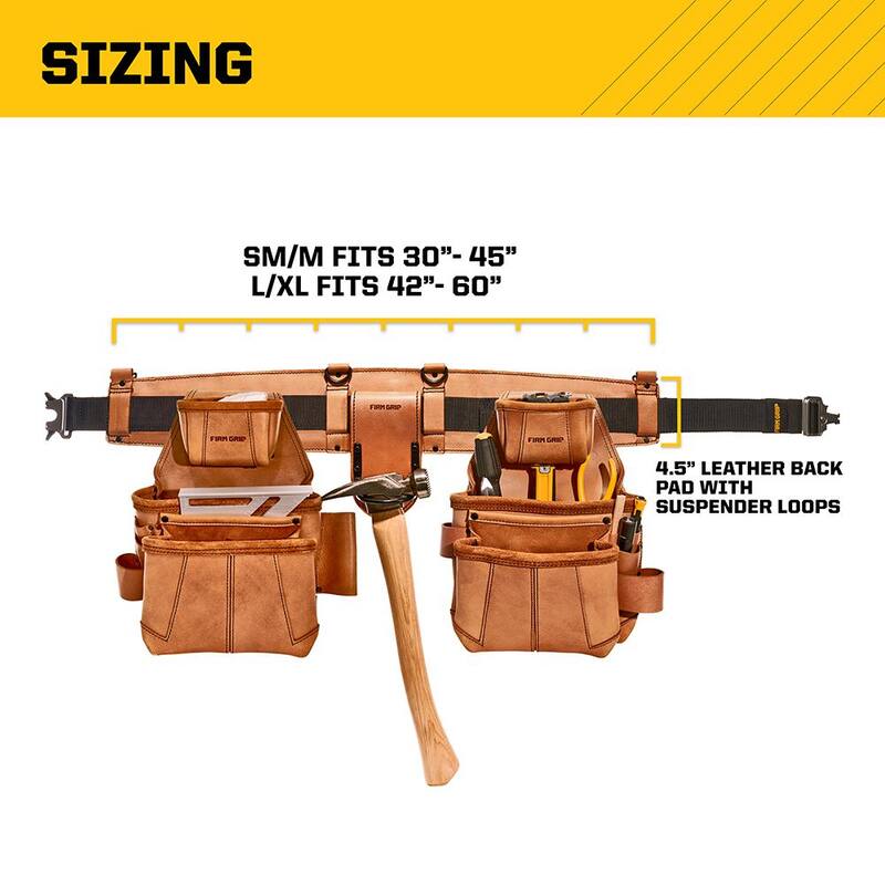 FIRM GRIP Build-A-Rig Leather Framer Tool Rig - Size Large/Extra Large - FG-50893-GHS
