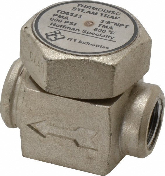 Hoffman Speciality 1/2 Male" Pipe, Brass Thermostatic Steam Trap - 401536