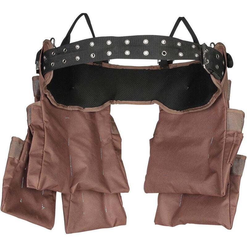 SKYSHALO 19 Pockets ool Belt, Adjusts from 32 in. to 54 in. Polyester Heavy Duty Tool Pouch Bag, Detachable Tool Bag - SJSGJYDSZSDL2845WV0-0708