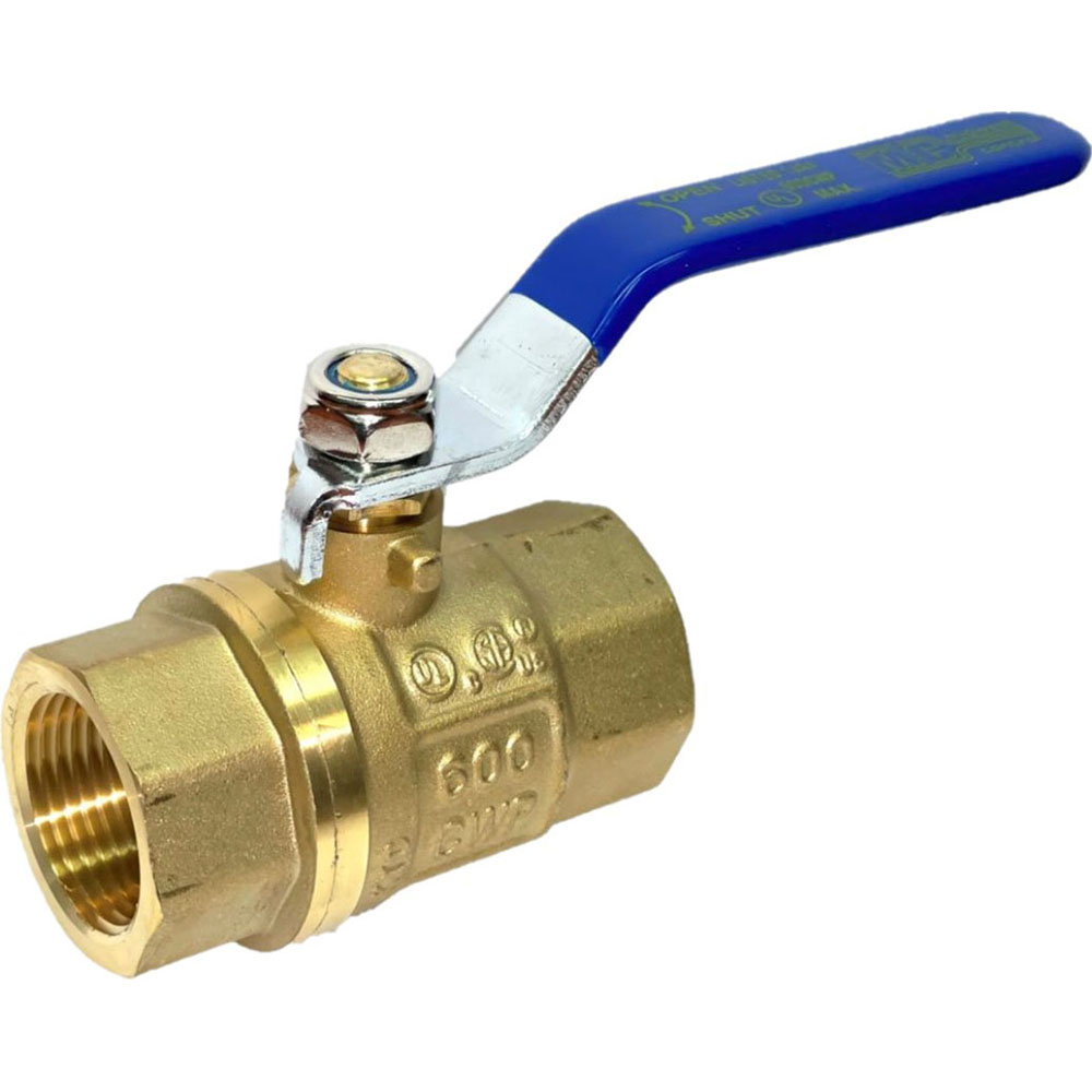 Midwest Control Standard Manual Ball Valve: 3/4" Pipe, Full Port, Brass - M-KTC-75