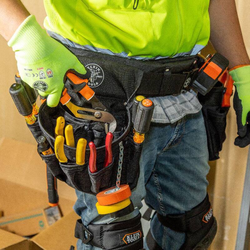 Klein Tools Electrician's Padded Tool Belt/Pouch Combo, 27-Pocket, 4-Piece, M - 5710M