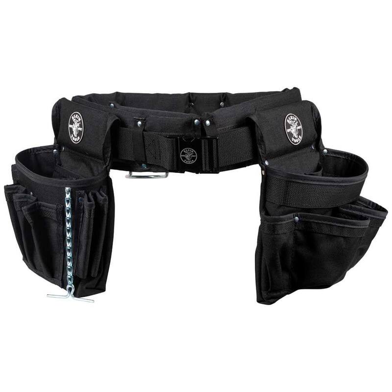 Klein Tools Electrician's Padded Tool Belt/Pouch Combo, 27-Pocket, 4-Piece, M - 5710M