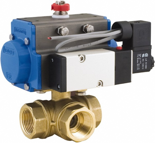 BONOMI Motorized Automatic Ball Valve: 2" Pipe, Brass - 8P0130-C1  2