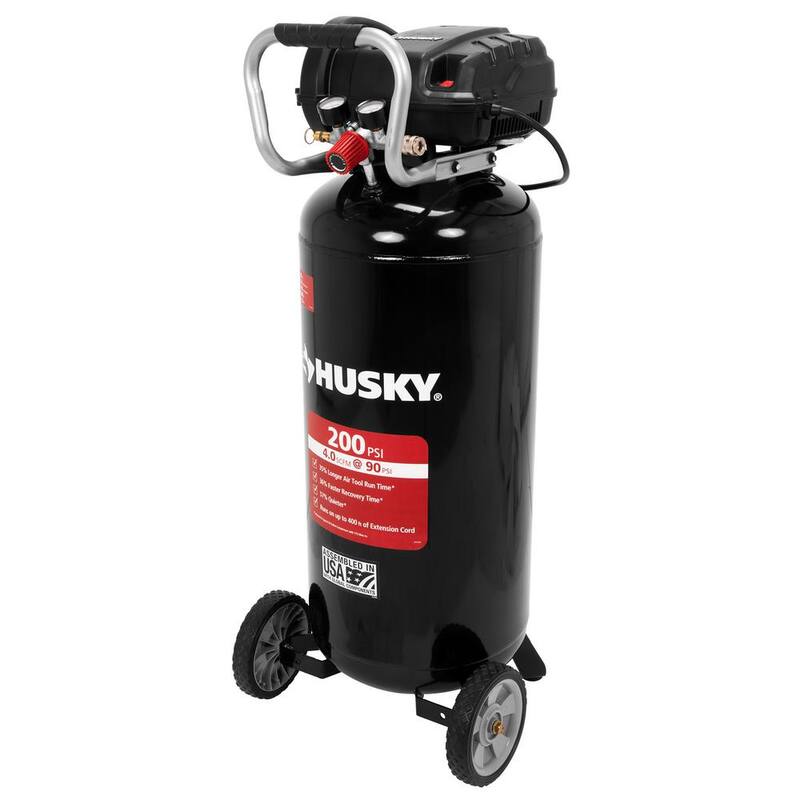 Husky 20 Gal. 200 PSI Oil Free Portable Vertical Electric Air Compressor - C202H
