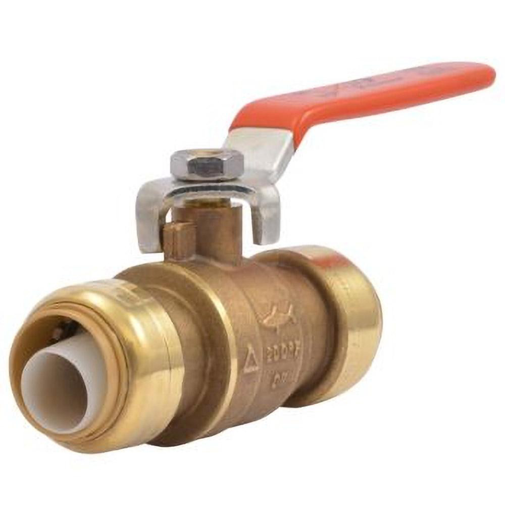 SharkBite Standard Manual Ball Valve: 1/2 x 1/2" Pipe, Standard Port - UR22222