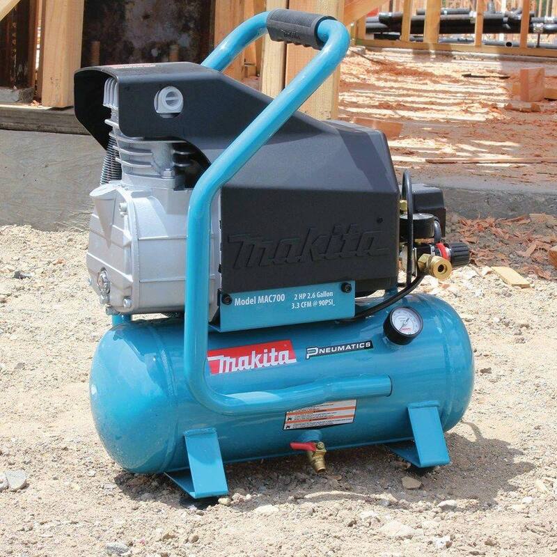 Makita 2.6 Gal. 2 HP Portable Electrical Hot Dog Air Compressor - MAC700