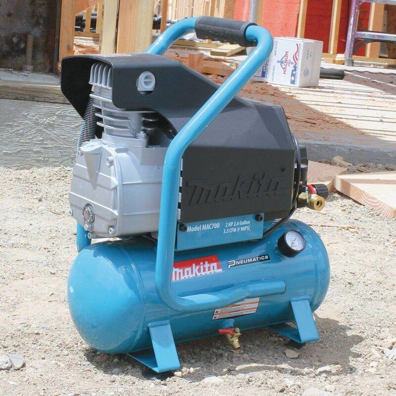 Makita 2.6 Gal. 2 HP Portable Electrical Hot Dog Air Compressor - MAC700