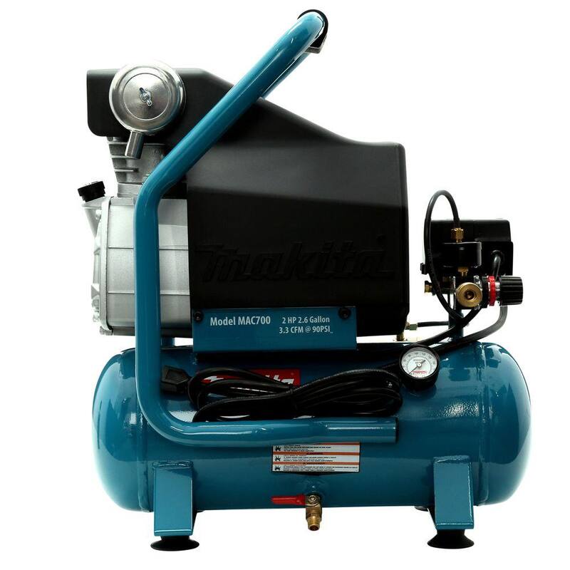 Makita 2.6 Gal. 2 HP Portable Electrical Hot Dog Air Compressor - MAC700