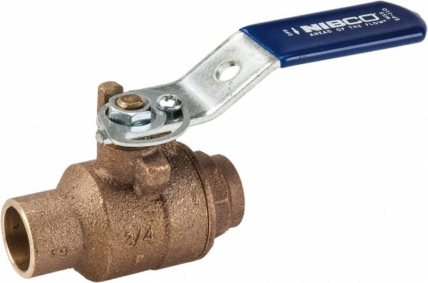 NIBCO Standard Manual Ball Valve: 3/4" Pipe, Full Port - NJ83I08