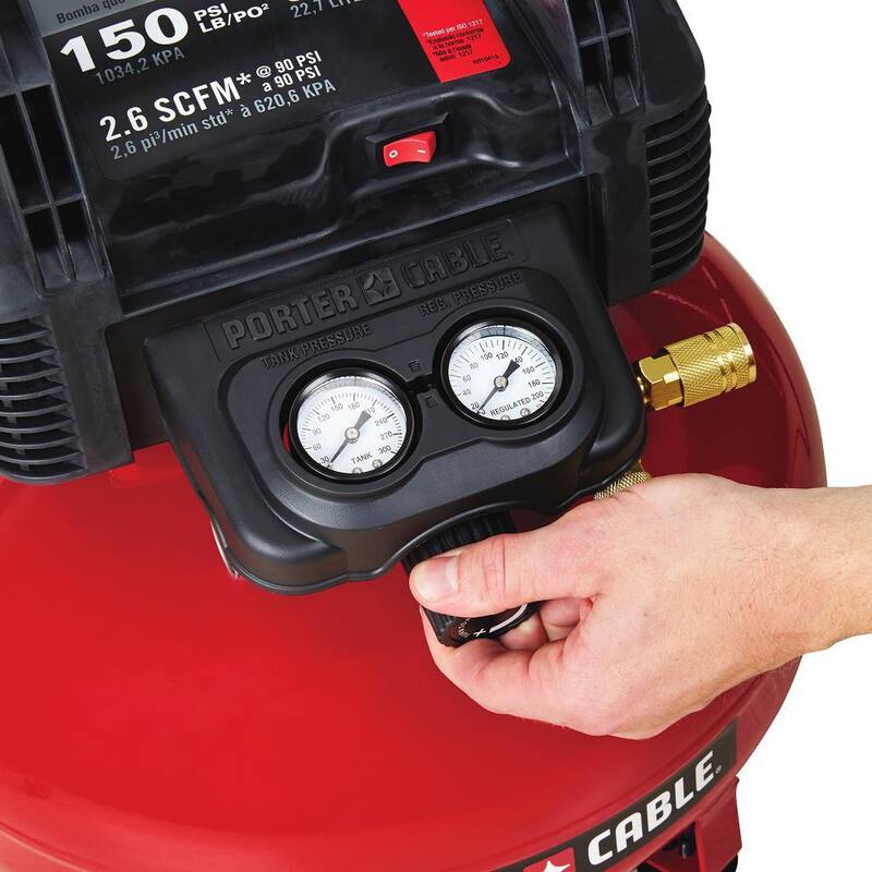 Porter-Cable 6 Gal. 150 PSI Portable Electric Pancake Air Compressor - C2002