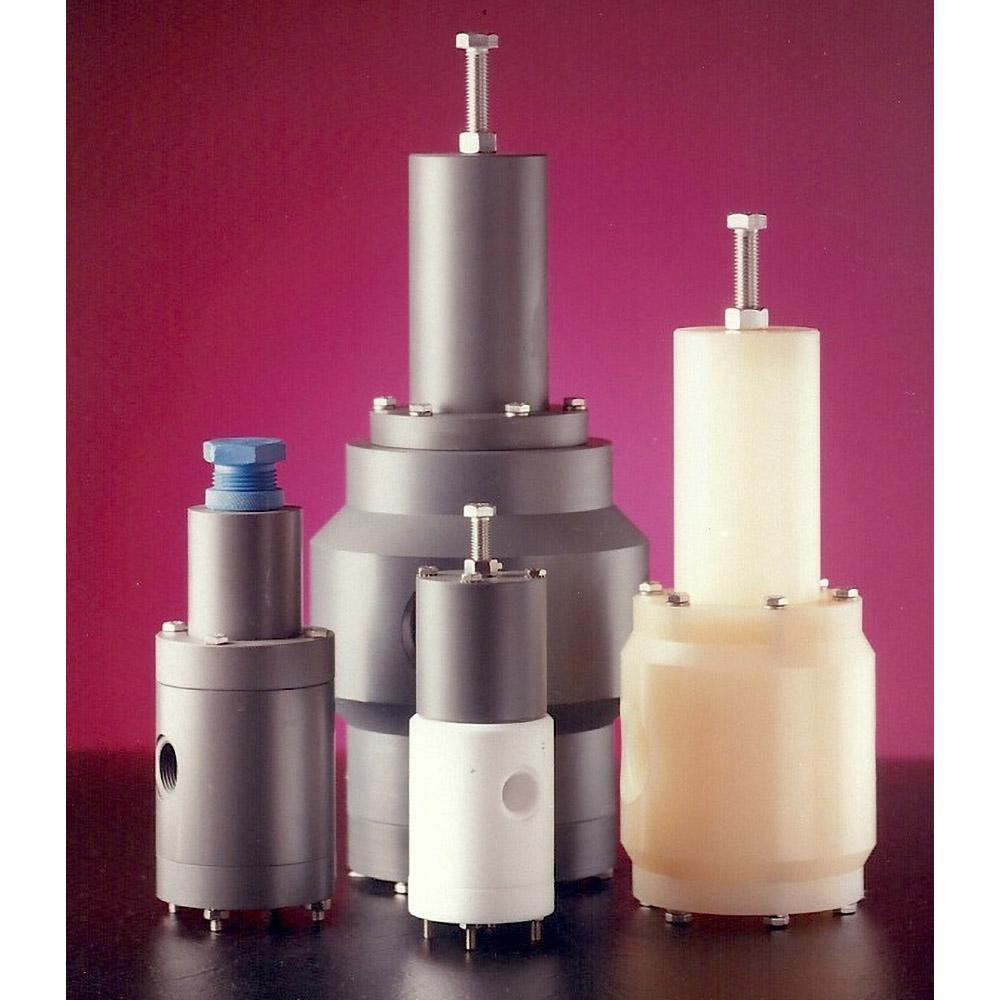 Plast-O-Matic 1" Pipe, NPTF End Connection, PVC Pressure Regulating Valve - PRHM100V-PV
