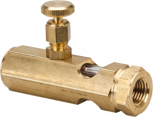Brennan Needle Valve: Straight, 1/2" Pipe, NPT End, Stainless Steel Body, Polytetrafluoroethylene Seal - NVN-2040-SS
