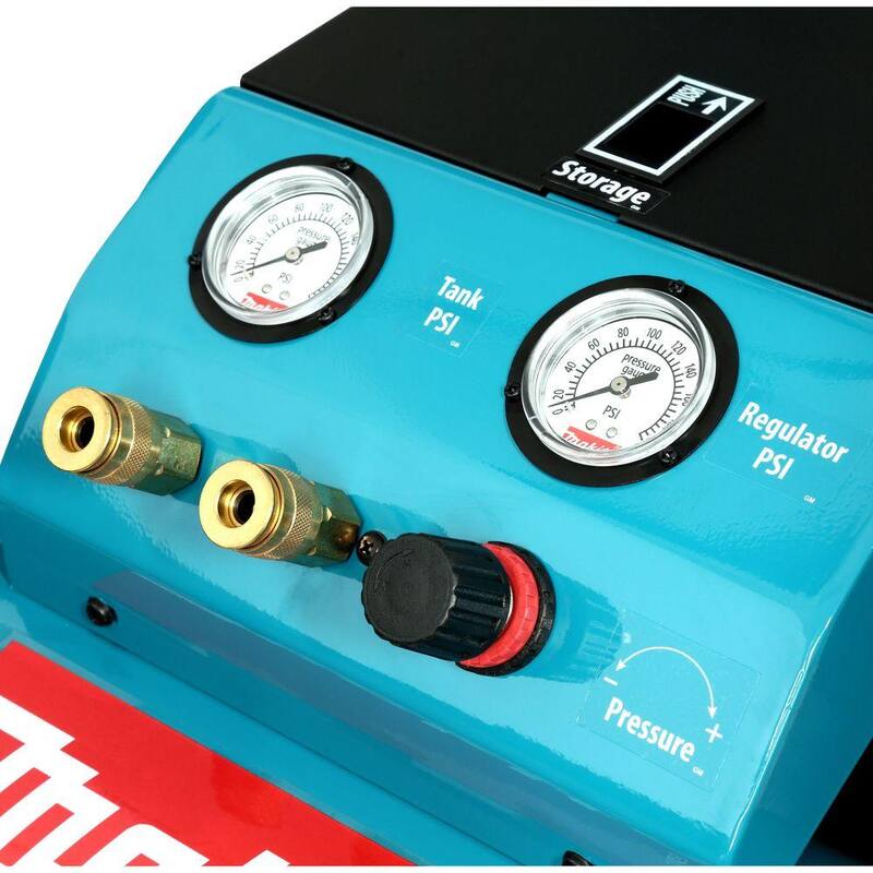 Makita Big Bore 5.2 Gal. 140 PSI 3.0 HP Portable Corded Electric Horizontal Single Tank Air Compressor (6.5 CFM at 90 PSI) - MAC5200